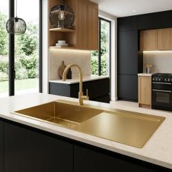pure-sink-exclusivo-gold-sink-drainer-100x52cm-left-tap